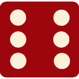 Dice showing 6