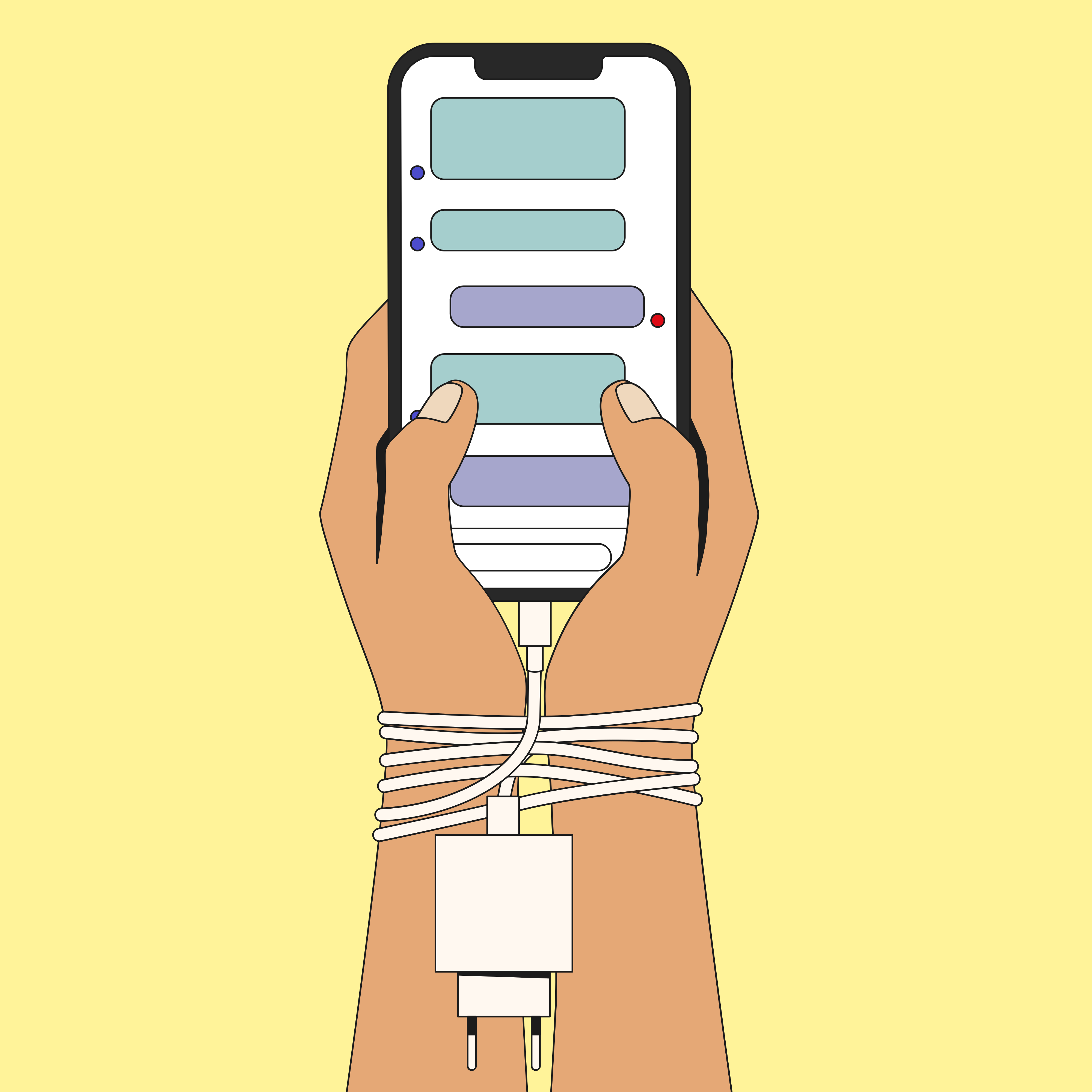 Hands holding a phone